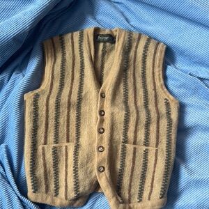 Timberland Men's Striped Wool Vest - Brown